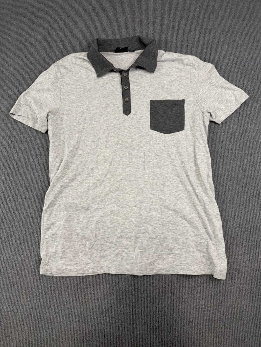 Hugo Boss Mens Slim Fit Polo Shirt Gray Contrast Collar & Pocket XL
